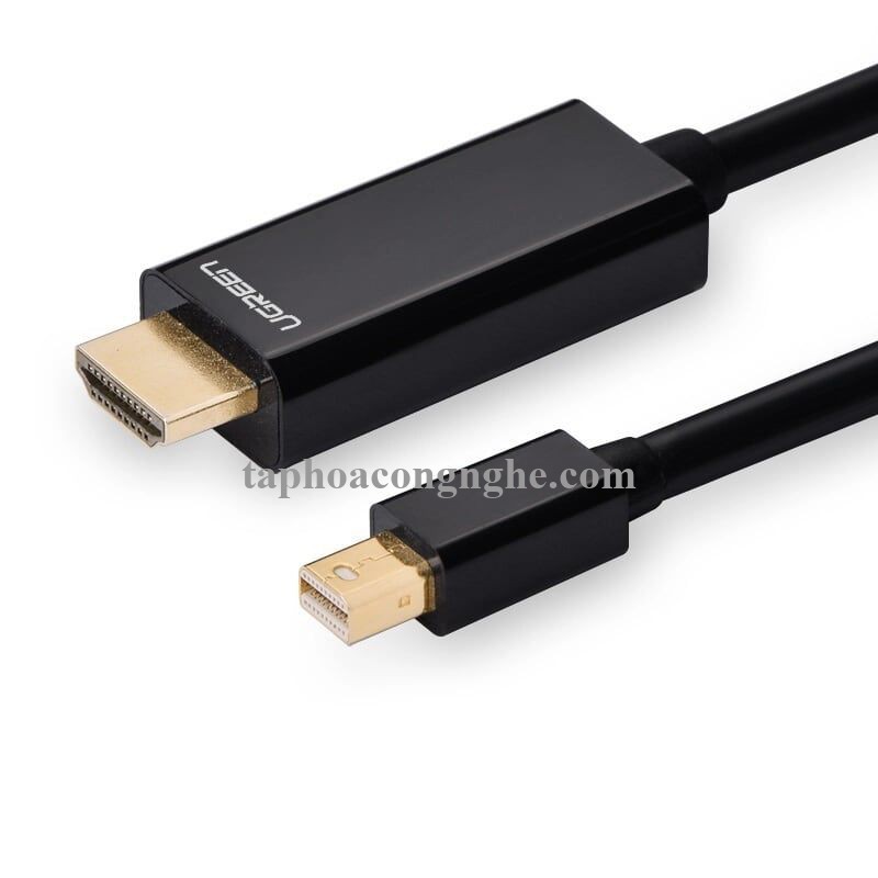 Ugreen 10436 3M màu Đen Cáp chuyển đổi Mini DP sang HDMI hỗ trợ phân phải 1080P MD101 30010436